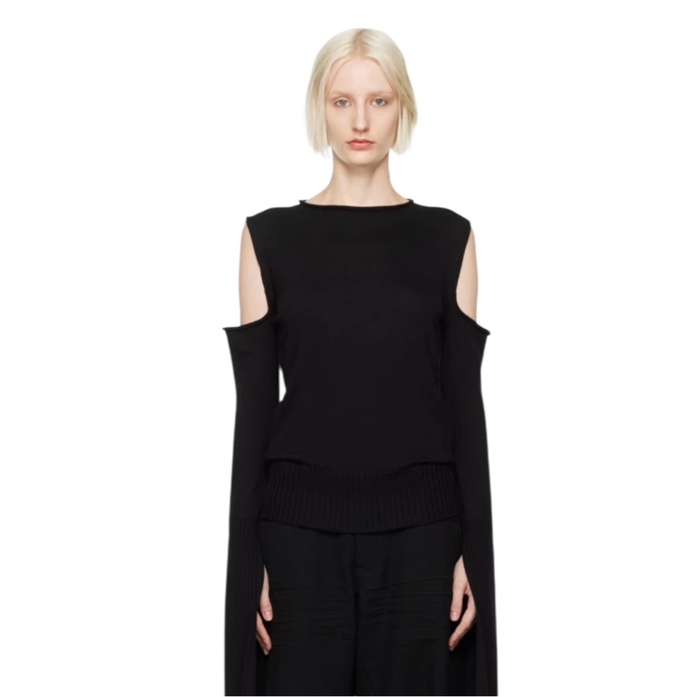Rick Owens maglia cap sleeve sweater Small Black